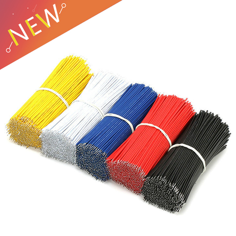 100pcs/lot Pcb Solder Cable Tin-Plated Breadboard Jumper Cable Wire 100mm 24AWG For Arduino Two Ends PVC Wire Electronic ► Photo 1/6