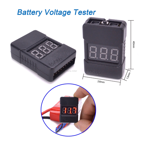 BX100 1-8S Lipo Battery Voltage Tester Voltage Buzzer Alarm Remote Control Parts 