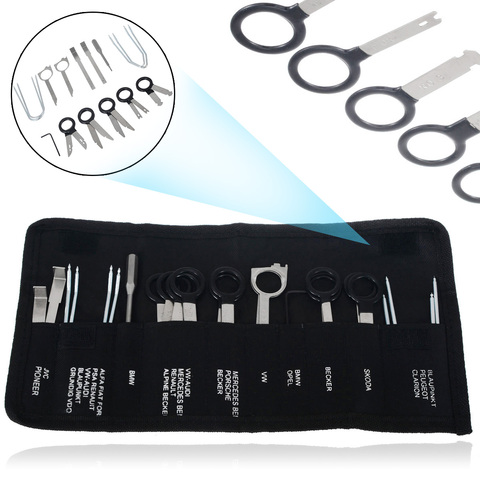 20PCs Professional Car Radio Removal Key Tool Kit Audio Tools Keys Stereo CD Repair Hand Tools Set Release Keys Extraction Tools ► Photo 1/6