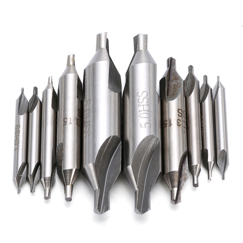 10Pcs High Speed Steel Center Drills Combined Countersink Bits  60 Degree For Drilling Tools 1/1.5/2/3.15/5mm ► Photo 1/6