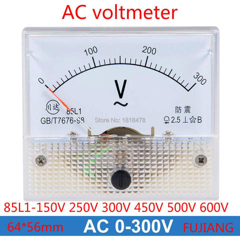 Pointer AC voltmeter Class 2.5 85L1 AC 0-250V 150V 300V 450V 500V 600V Analog Voltage Voltmeter Panel Meter ► Photo 1/6