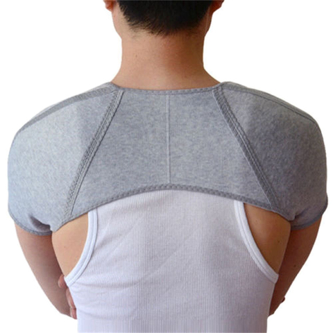 Mayitr Bamboo Charcoal Fiber Back Support Men and Women Double Shoulder Support Brace Across Shoulder 4 Sizes Sports Safety ► Photo 1/6