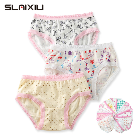 12 Pcs/lot 100% Organic Cotton Girls Briefs Shorts Panties Baby Underwear  High Quality Kids Briefs For Children's Clothes 0-11 Y