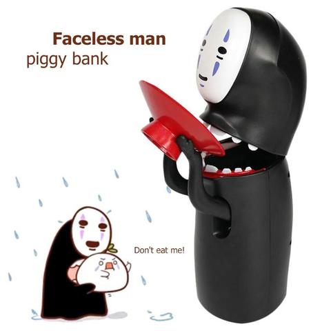 No-Face Money Box Spirited Away Kaonashi No-face Piggy Bank Toy Automatic Eaten Coin Bank Fun Christmas Gift Cartoon Piggy Bank ► Photo 1/6