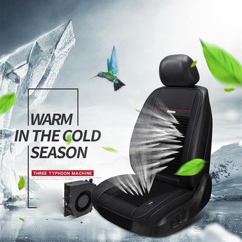 Summer Fan Cool Seat Cushion 3 Fans Single Cold Pad 12V/ 24V Cooling Pad for Car Cushions Cool Down Ventilated Seat Cushion ► Photo 1/6