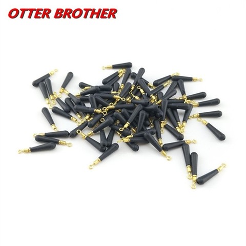 30pcs/Lot Copper Head Fishing Gear Block Rotation Drift Fishing Floats Rubber Bobber Float Seat Rest Accessories And Tools ► Photo 1/6