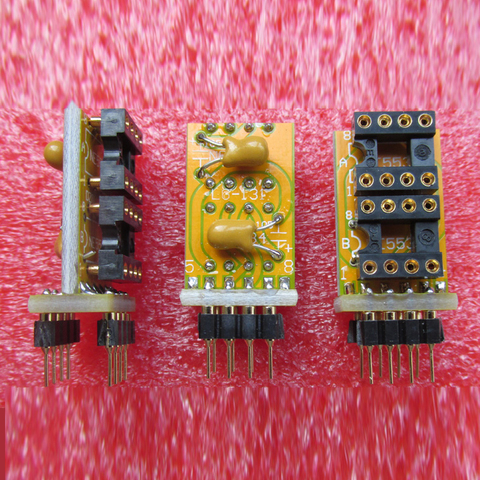 Dual Single DIP8 to Single OP-Amp Opamp Adaptor Converter for NE5534 AD797 OPA627 Op Amplifier ► Photo 1/5