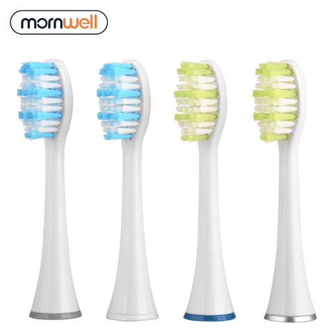 Mornwell 4pcs White Standard Replacement Toothbrush Heads with Caps for Mornwell D01/D02 Electric Toothbrush ► Photo 1/5