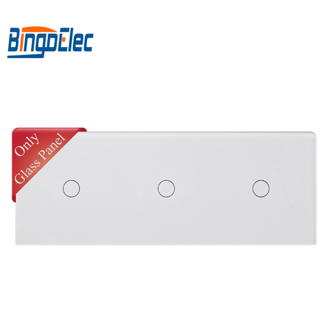 86*229mm, Triple  gang touch sensor switch panel can match with touch switch function part ► Photo 1/4