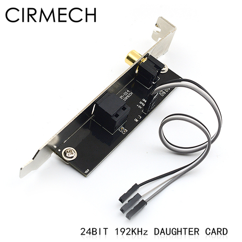 CIRMECH 24BIT192KHz SPDIF daughter Card optical fiber coaxial digital sound card baffle DAC DTS decoder for General motherboard ► Photo 1/4