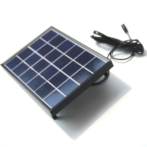 BUHESHUI Polycrystalline 6W 3W 1W  6V Solar Panel  Mini Solar Cell With  DC5521 Cable  For 3.7V Battery Charger System Light ► Photo 1/4