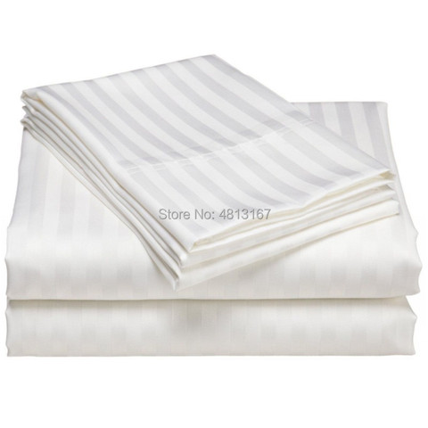 100% Cotton Satin Stripe Duvet Cover Quilt/Comforter Cover Cases Pillowcase Hotel Textile Single Double Full Queen King Size ► Photo 1/6