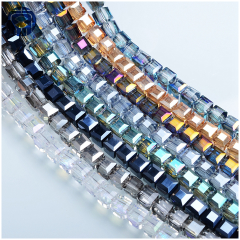 JuleeCrystal Cube Beads 2/3/4/6/8/10/12/14mm All Size Available Crystal Square Glass Beads For Jewelry Making ► Photo 1/6