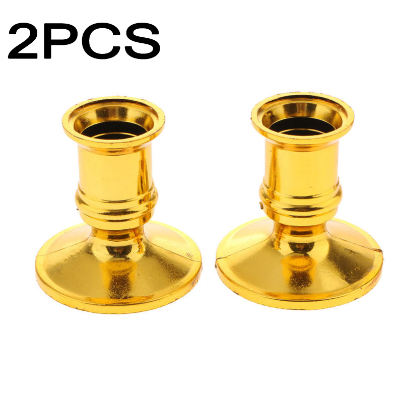 2X Taper Retro Candle Holders Traditional Shape Fits Candlestick Gold Vintage wedding Electronic Candles Tapers Party Home Decor ► Photo 1/6