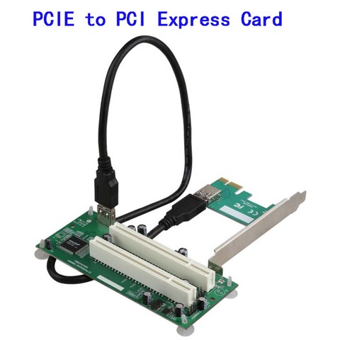 On Sale Desktop PCI-Express PCI-e to PCI Adapter Card PCIe to Dual Pci Slot Expansion Card USB 3.0 Add on Cards Convertor ► Photo 1/6