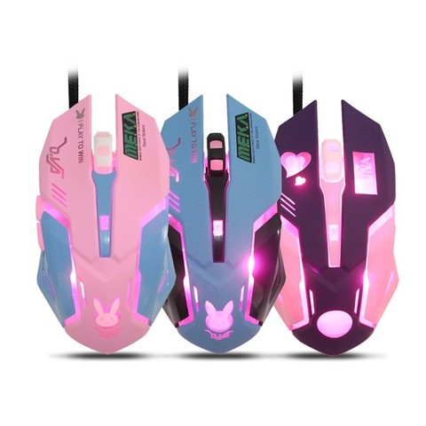 New Arrival OW 6 Buttons Gaming Breathing LED Backlit Gaming Mice D.VA Reaper Wired USB Computer Mouse for Overwatch Gamers ► Photo 1/3