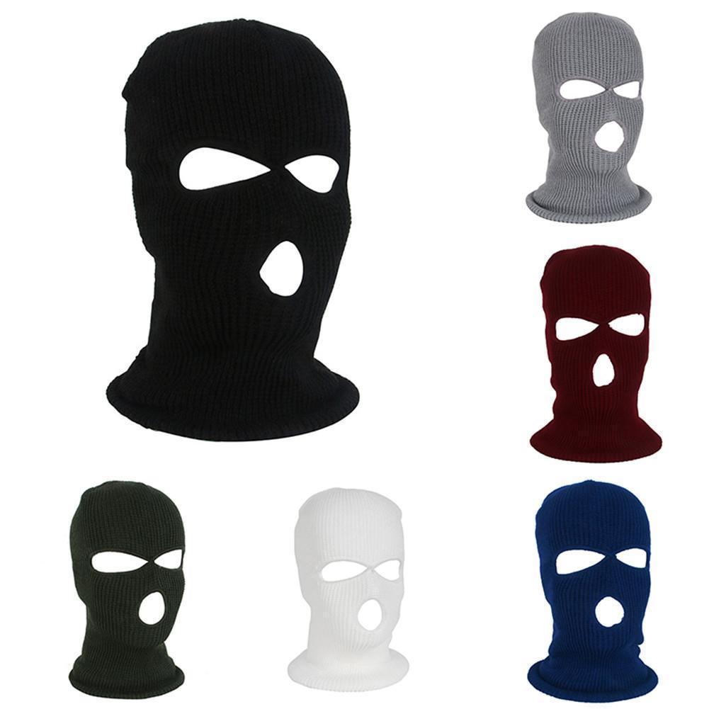 Army Tactical Mask 3 Hole Full Face Mask Ski Mask Winter Cap Balaclava Hood 
