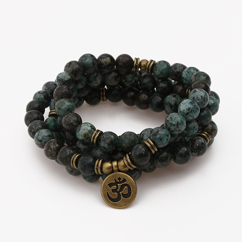 108 Beads Buddhism Prayer Mala Bracelet & Necklace for Women Men 8mm Natural Stone Multi-layer Wrapped Yoga Lucky Bracelet ► Photo 1/4