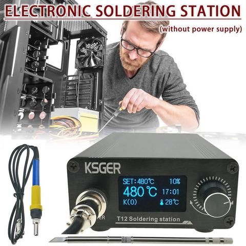 KSGER T12 V3.0 STM32 OLED Digital Temperature Controller Soldering Station Soldering Iron Rods Electrocautery Apparatus ► Photo 1/6