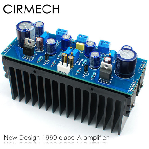 CIRMECH NEW HOOD 1969 NPN 2.0 Channel Class A amplifier Completed board and Heatsinks ► Photo 1/6