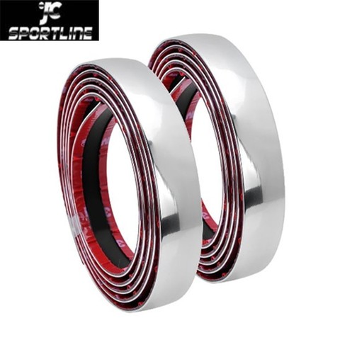 Car Styling Auto Self Adhesive Side Door Chrome Strip Moulding Decoration Bumper Protector Trim Tape ► Photo 1/6