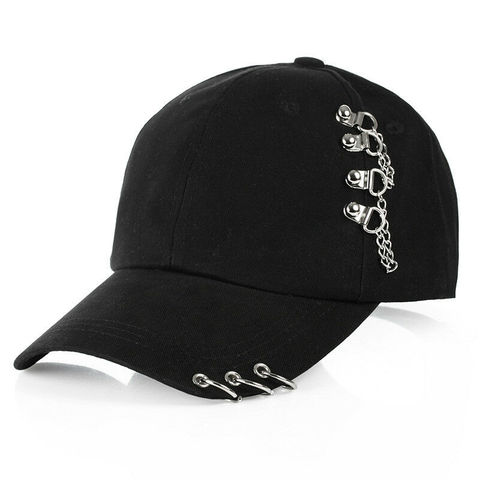Fashion Hat Cap Women Men Adjustable Baseball Snapback Golf Ball Sport Casual Sun Cap Trucker Hat WIth Rings Black Pink White ► Photo 1/6