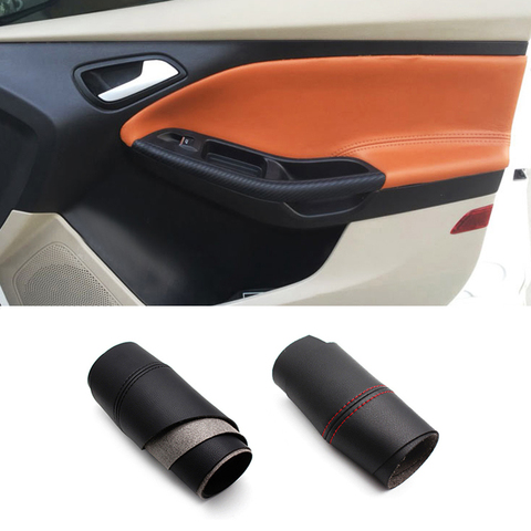 For Ford Focus 2014 2015 2016 2017 2022 Microfiber Leather Interior Door Handle Armrest Panel Cover Sticker Trim ► Photo 1/6