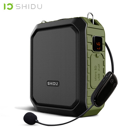 SHIDU 18W Portable Wireless Bluetooth Speaker Waterproof Voice Amplifier With UHF Microphone For Teacher Support AUX TF USB Disk ► Photo 1/6