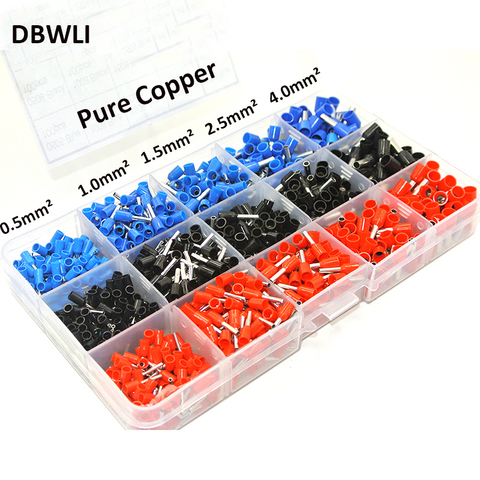 1065pcs/set 3 colors 22~12AWG Wire Copper Crimp Connector Insulated Cord Pin End Terminal Bootlace cooper Ferrules kit set ► Photo 1/3