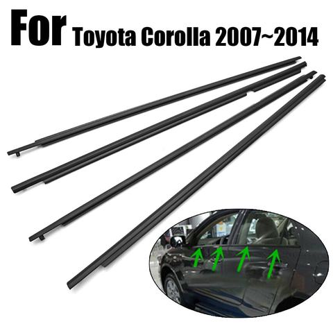 4 Pcs Weatherstrip Window Moulding Trim Seal Belt For Toyota Corolla 2007-2014 ► Photo 1/6