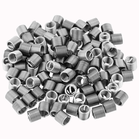 100Pcs 304 Stainless Steel Wire Screw Sleeve Helical Thread Repair Insert Assortment Kit Wire Helicoil Thread Inserts M5x0.8x2D ► Photo 1/6