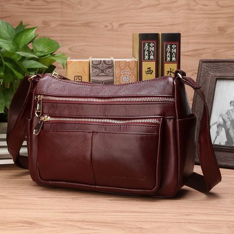 Women Real  Cowhide Hobo Cross Body Shopping Natural Skin Bag Famale High Quality Genuine Leather Shoulder Messenger Bags ► Photo 1/6
