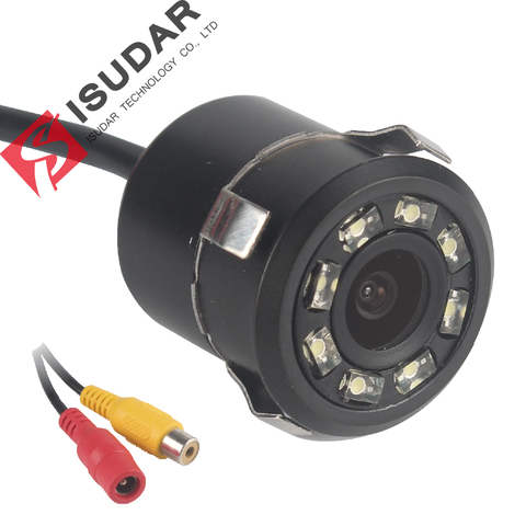 Isudar Reverse Camera Security 8 LED HD Waterproof Rear Camera Night Vision DC 12V Shockproof Parking Camera Anti jamming ► Photo 1/5