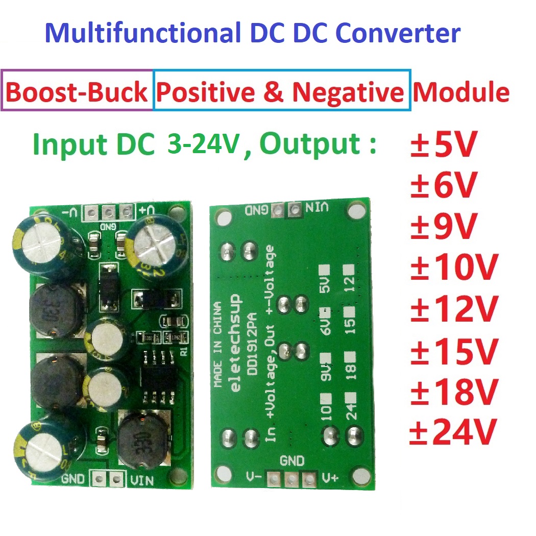 5pcs 8W DD1912PA Dual Voltage Boost-Buck Step up-down DC DC Converter -  Price history & Review, AliExpress Seller - Eletechsup 11-years  Dropshipping Store