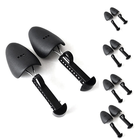 5 Pairs Practical Plastic Adjustable Length Men Shoe Tree Stretcher Boot Holder Organizers (5 Pairs Black) ► Photo 1/6