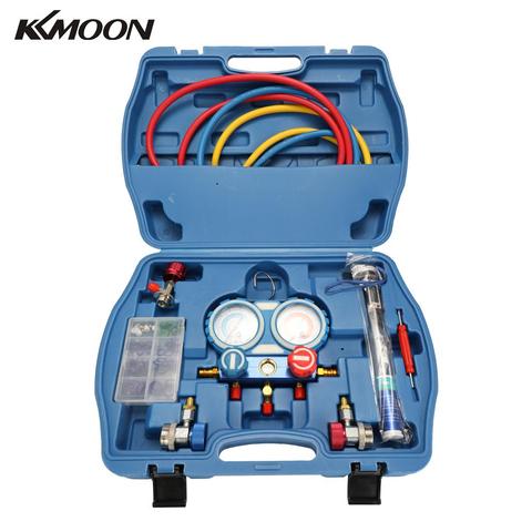 Double Valve Pressure Gauge Car Air Conditioning Refrigerant Freon with Seal Rings Diagnostic Repairing Tool Kit ► Photo 1/6