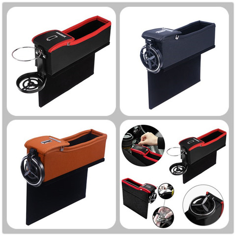 Multifunctional Storage Box For Car, Pu Leather Car Seat Side