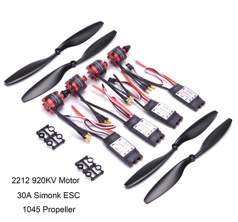30A 3-4S ESC with 3.5mm Connector & 2212 920KV CW CCW Brushless Motor 1045 Propeller for F450 F550 S550 F550 Multicopter ► Photo 1/6