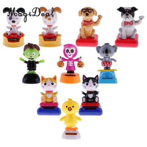 MagiDeal Solar Powered Dancing   Toy Car Ornament Bobble Head Dog Animal Toy for Home Office Desk Table Decor 10Kinds ► Photo 1/6