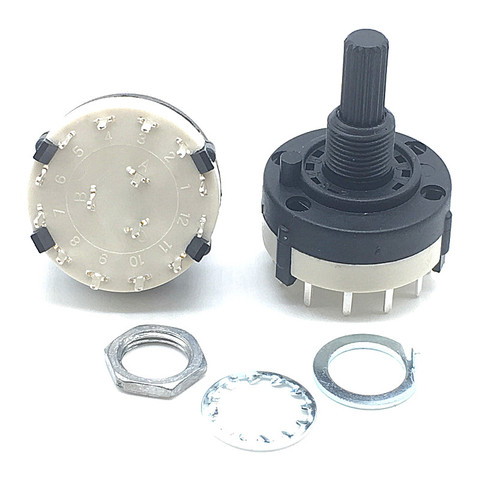 1pc RS26 3P4T 3 Pole 4 Position Selectable Band Rotary Channel Selector Switch Handle length 20MM with knob ► Photo 1/5