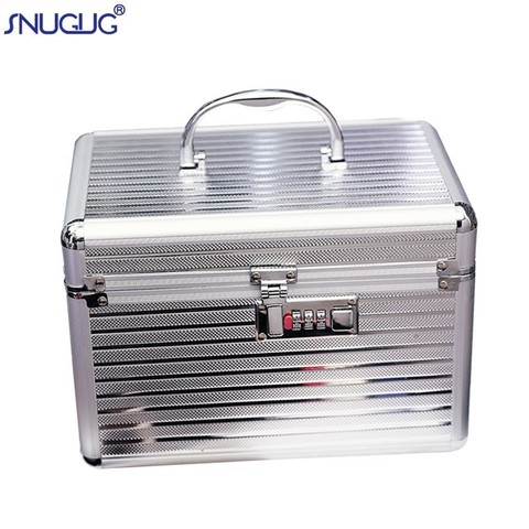 Women Professional Aluminum Makeup Case Portable Travel Jewelry Train Case Cosmetic Organizer Case Box With Mirror Beauty Case ► Photo 1/6