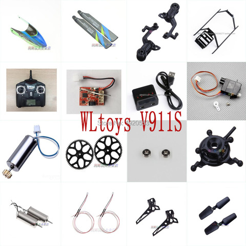 V911S Consumable Tool Kit Main Rotor Blade Tail Motor Wire Gear Swashplate Part For WLtoys V911S RC Romote Control RC Helicopter ► Photo 1/6