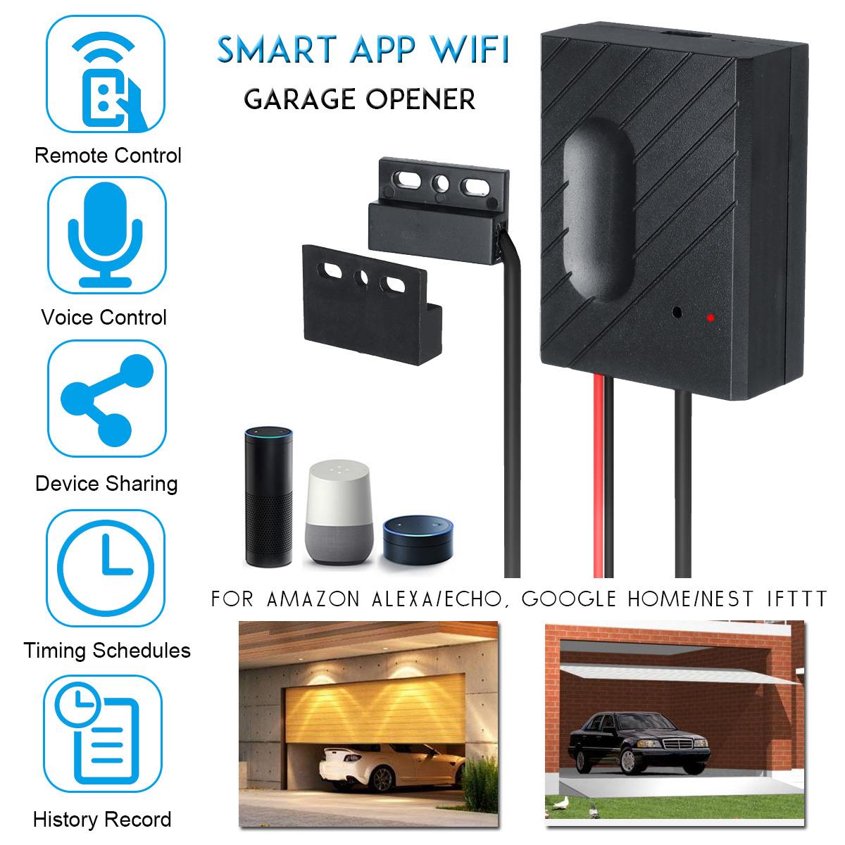 Smart WiFi Switch Garage Door Opener Controller Remote for Alexa Google Home