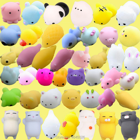 Kawaii Mochi Squishy Pack Mini Animal Antistress Ball Squeeze Toys