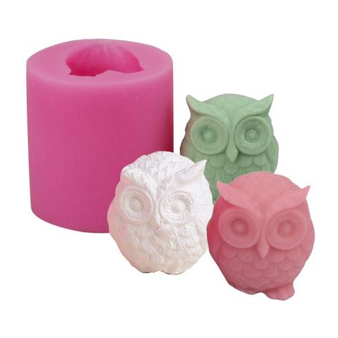 Soap Form Mold DIY Owl Shaped Silicone Mold 3D Craft Soap Mould Fondant Cake Decorating Baking Tools Soap Molds for Soap Making ► Photo 1/6