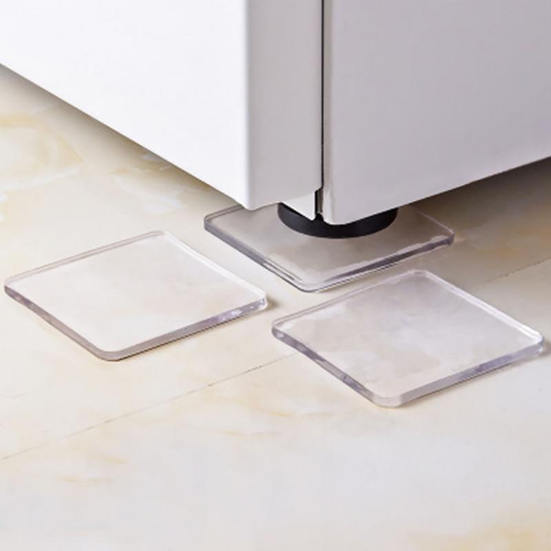 4Pcs Anti Vibration Non-Slip Mat Washing Machine Silicone Pad Multifuncational Transparent Place Mats ► Photo 1/6