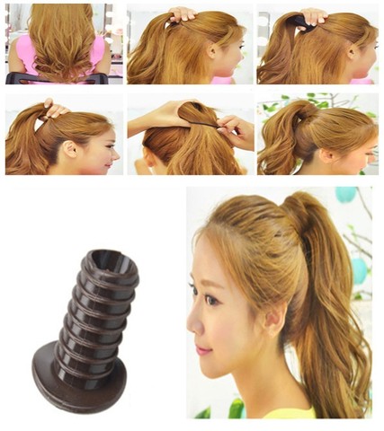 Fashion Elegant Women Ladies Girls Ponytail Increase Artifact Korea Braiders  Fluffy Increase  Hair Styling Tool ► Photo 1/6