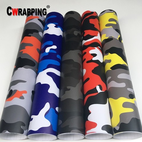 Black White Blue Camo Vinyl Film Camouflage Car Wrap Film For Car Sticker Bike Console Computer Laptop Skin Scooter Motorcycle ► Photo 1/6