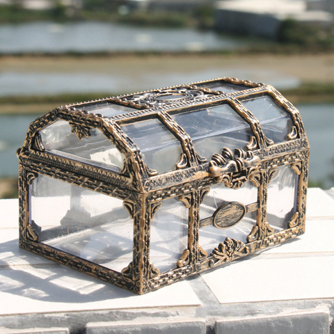 Plastic Transparent Pirate Treasure Box Crystal Gem Jewelry Box Storage Organizer Chest Box Treasure For Jewelry Gem Trinket Box ► Photo 1/6
