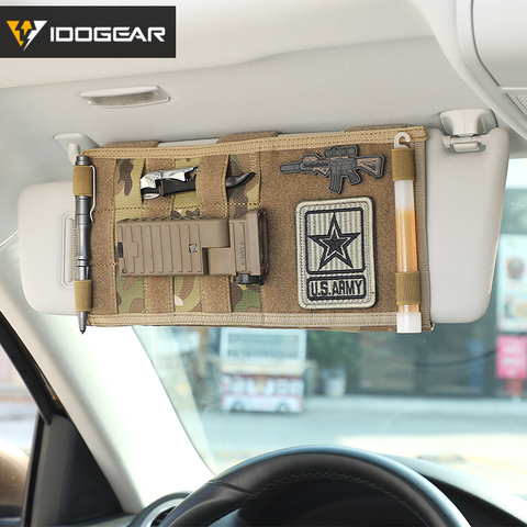 IDOGEAR Tactical MOLLE Vehicle Visor Panel Truck Car Sun  Visor Organizer Pouch  Auto Accessories Multi-pocket CD Bag 3524 ► Photo 1/6